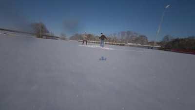 Throwing a snowball at a drone (OC)