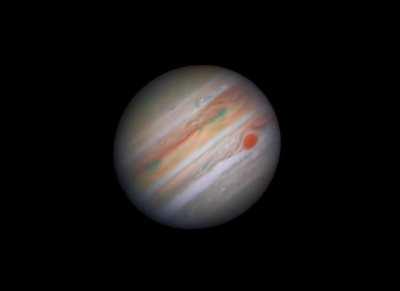 Jupiter's rotation over one hour