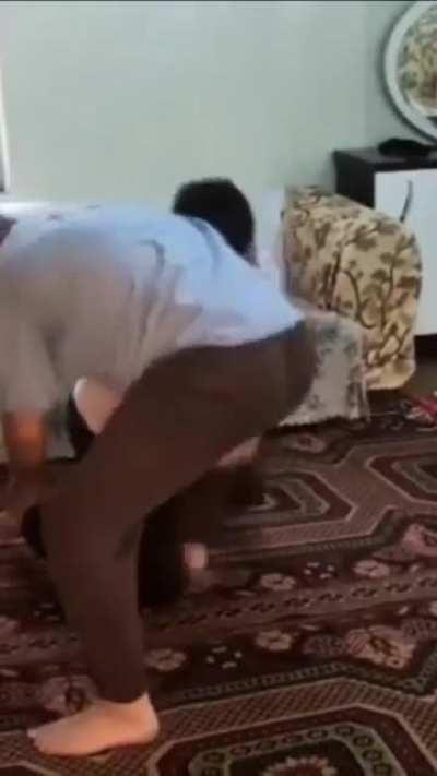 Grandpa still can wrestle.