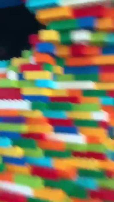 LEGO wall with secret rooms