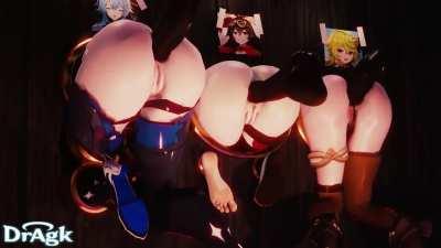 DrAgk Eula, Amber & Collei 💙❤️💚