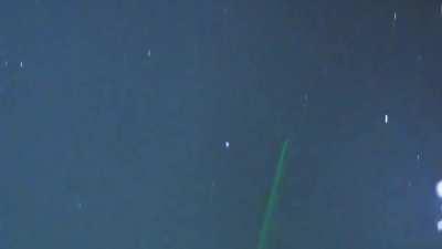 UFO sighting direct laser beam hit EXMOUTH Western Australia