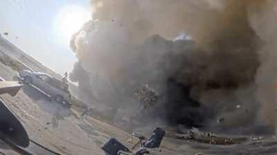 Concrete rain after starship launch