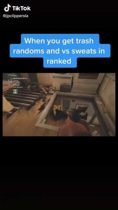 lvl 400 me and lvl 30 teammates after getting matchmaked against 45 predators and just deciding to quit at that point (sbmm in NUTSHELL)