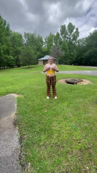 Dared To Flash My Tits Before Leaving The Park!