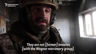 Ukrainian soldiers in Bakhmut fighting inside the eastern areas of the city via RFE