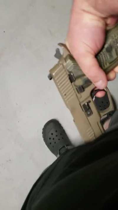 I made this at the beginning of the Boint craze to get some cringe in. Sig P229 with simunition kit installed.