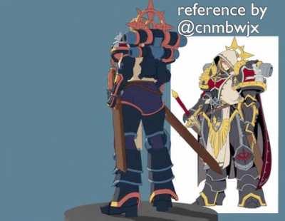 lion el'jonson the reference is by @cnmbwjx (WIP I'm not gonna do the chain mail)