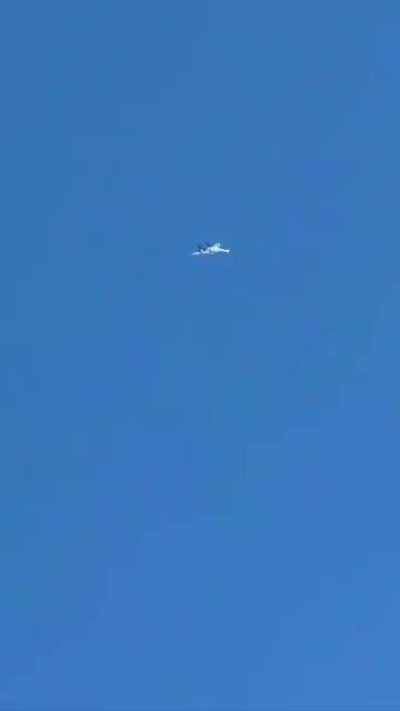 Ukrainian Su-27 “Flanker” drops two AASM “Hammer” glide bombs, unknown location, June 2025