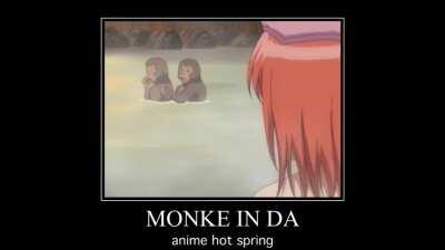 Monke in da hot spring