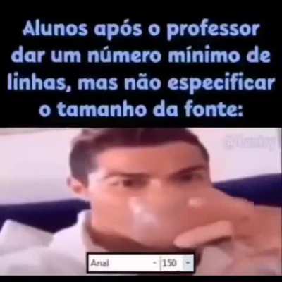 Não falou como tinha que ser