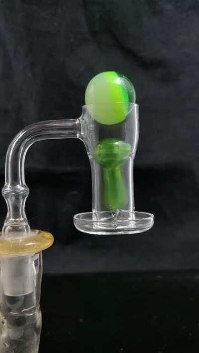 Fully functional micro-pipe/terp pillar inside one of our first in house made terp slurpers