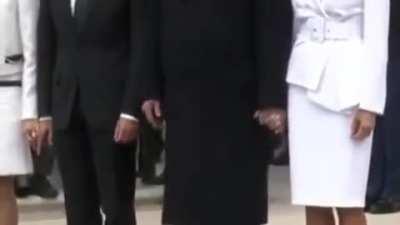 to hold hands and appear in love