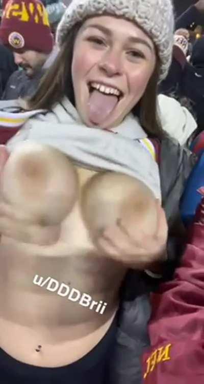 Here’s my public flashing tits