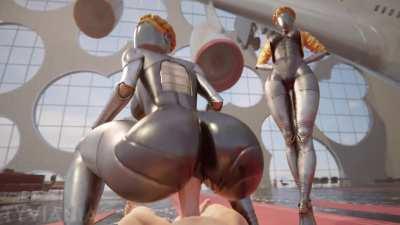 Ballerina Twins threesome (Tyviania) [Atomic Heart]