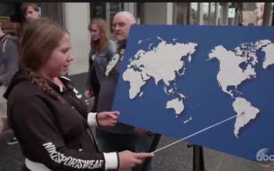 world map according to Americans