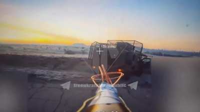 RU POV: UAV Operators from the Maksim Krivonos Detachment Fiber-Optics FPV drone strikes on enemy equipment in the Pokrovsk direction.