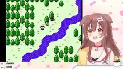 Korone shuba-shubaing along Mother soundtrack