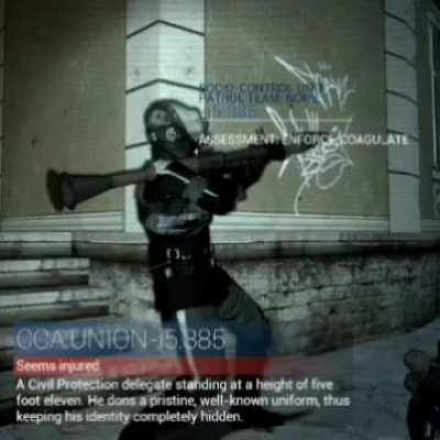 Black Mesa scientist when the light of Allah smite them through the portal 