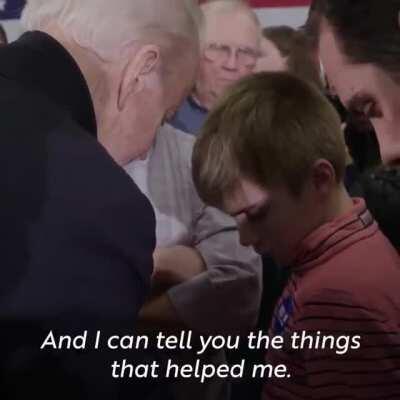 Joe Biden comforts boy who stutters like he once did