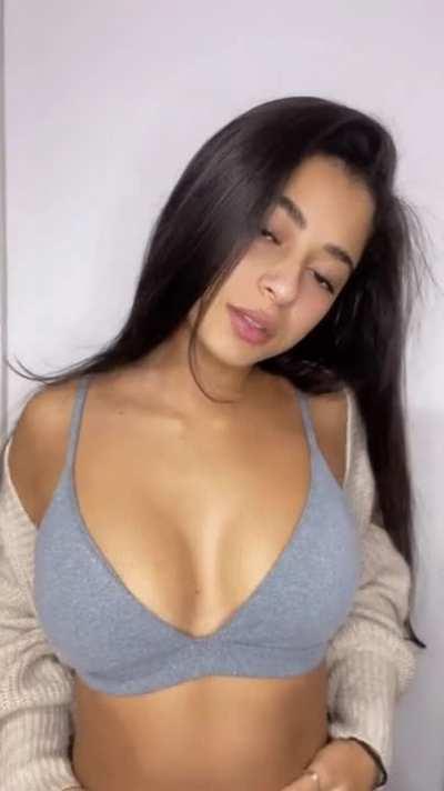 What's the first word that comes to mind when I show you my brown 18 y/o HS boobs?
