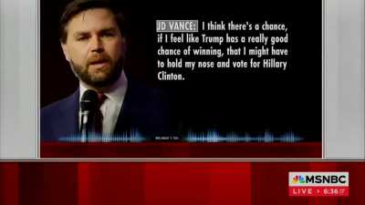 J D Vance on Trump:  1. He “never liked” Trump.  2. Trump never “tells the truth”.  3. Trump is a “total fraud”.  4. Trump doesn’t “care about folks” .  5. He “can’t stomach” Trump.