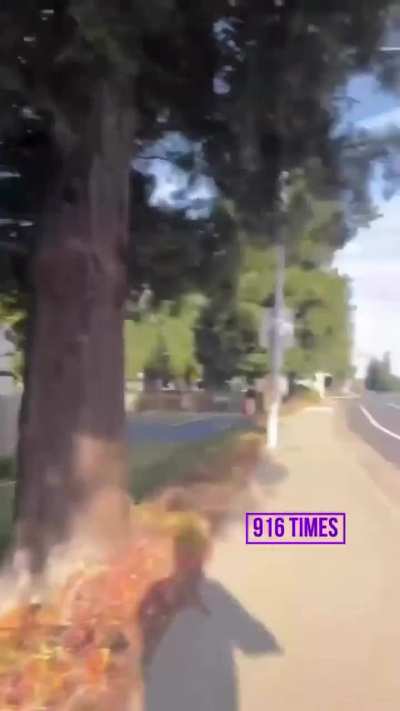 Pickup Truck almost runs over multiple bikers during street takeover