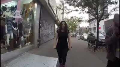 Walking through New York