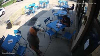 Dog friendly brewery patio.
