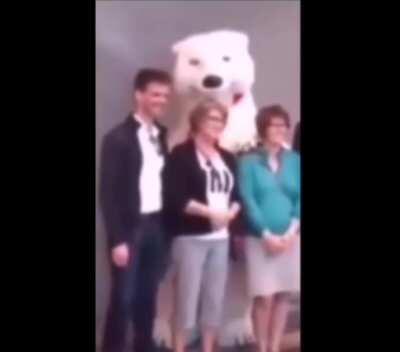 The lady got chomped