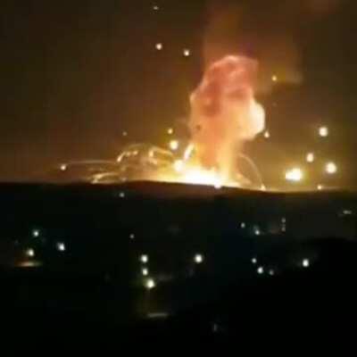 Crazy view of Zarqa explosion. (YouTube)