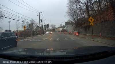 At Least 11 Cars Blow Through Crosswalk and Someone Tries to Pass Me