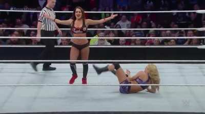 Nikki Bella overpowering Emma