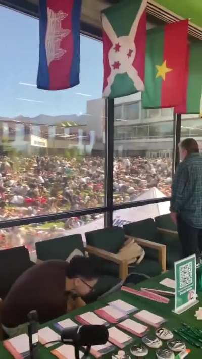 Suspicious figure seen running across roof of the building where Charlie Kirk was reportedly shot from