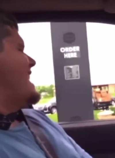 Ordering food with a dog collar - fantasy football punishment