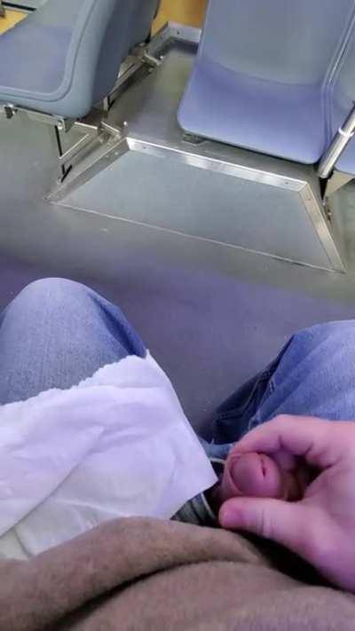 Cum on the bus