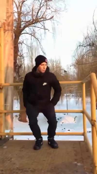 Acrobats doing acrobatics