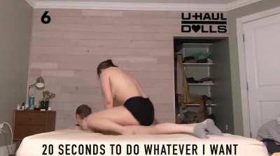 sex wrestling: 20 second penalty 😏