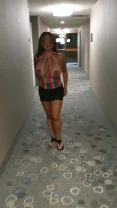 Indian MILF Strolling Through The Hotel...Cum Join Me In Room 69