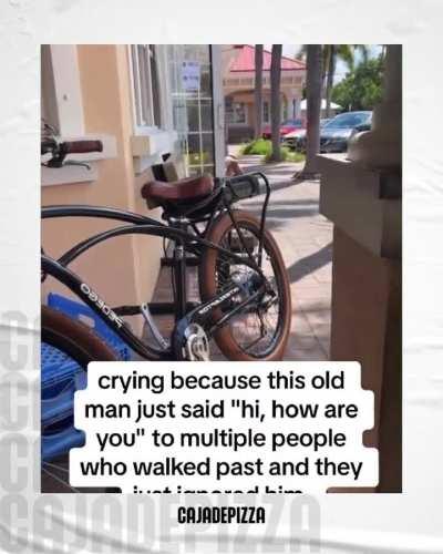 Lloran por ver a personas mayores solas 👴 👵