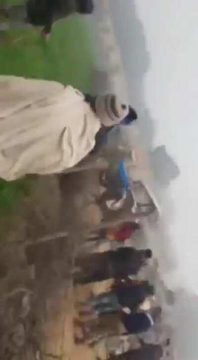 Tractor flipped, driver thrown out, while it was on cruise control [India]