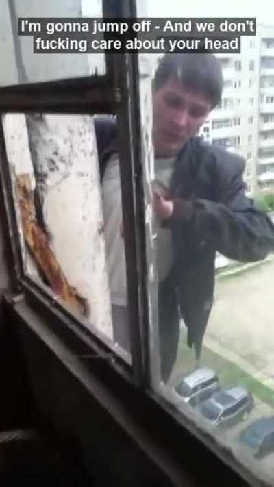 Trying to bum a smoke off the neighbour