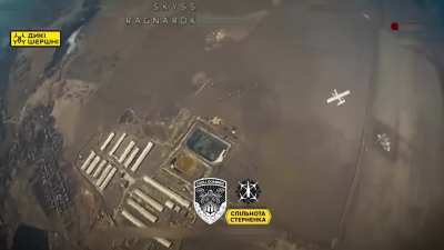 The FPV drone hit the Lancet. March 2025, somewhere in the airspace.