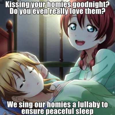 Sing your fellows a lullaby tonight.