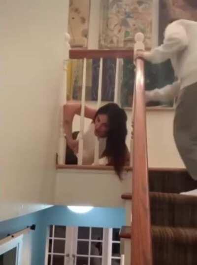 When you are doing a prank and you get your self stuck