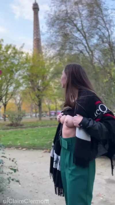 Tits out for the biggest tower [gif]