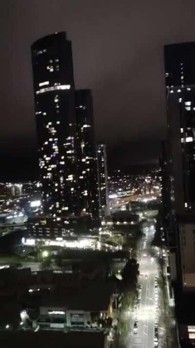 It's 11:30pm on a Thursday night. Why is the sky orange?