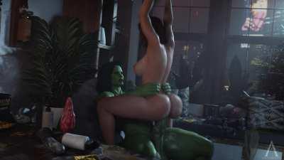 She-Hulk x Black Widow - Late Night Workout (Amazonium) [Marvel]