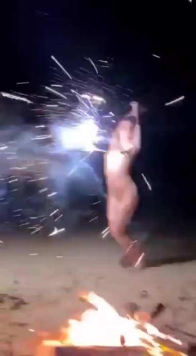 HMC while celebrating new year at the beach