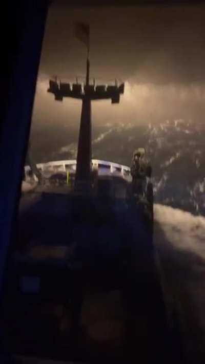 Snow in the middle of the ocean